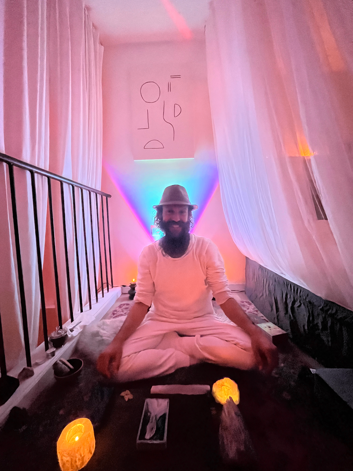 A quiet moment in meditation.
