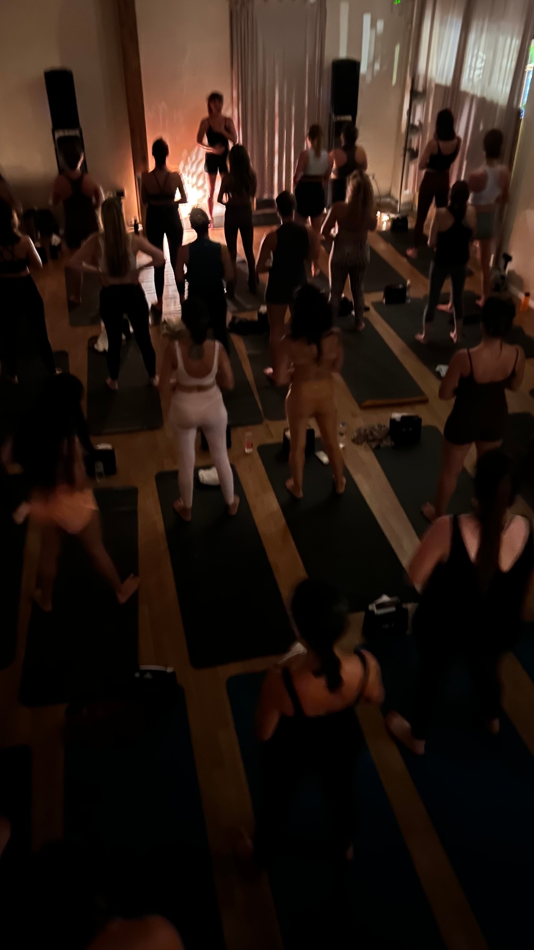 Movement class in candlelight.